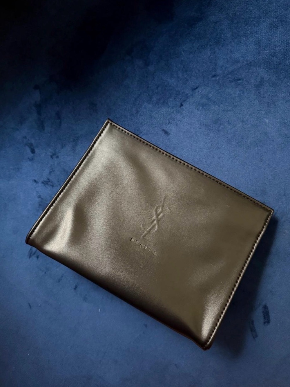 Yves Saint Laurent Black Leather Toiletry Pouch